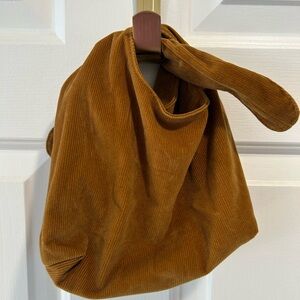 Brown Corduroy Tote Bag